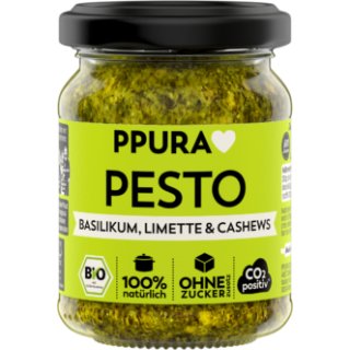 Bio Basilikum, Limette & Cashews Pesto 120g